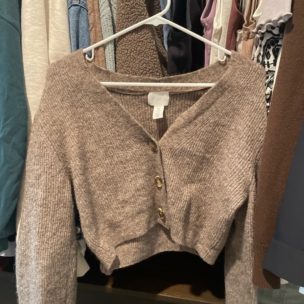 H&M Taupe Knit Cardigan